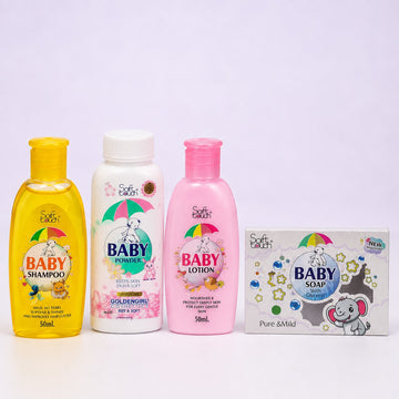 Soft Touch Baby Gift Box – Baby Shampoo, Powder, Lotion & Soap Set