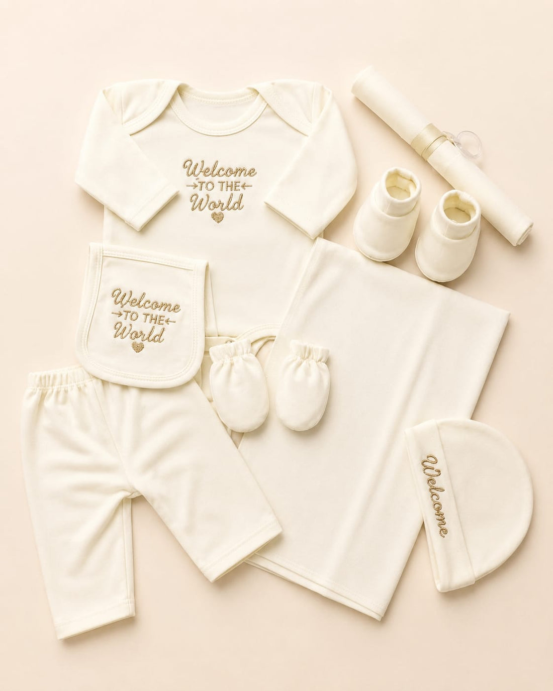 8-Piece Newborn Baby Shawl Set (0–3 Months) – Perfect Gift for Newborns