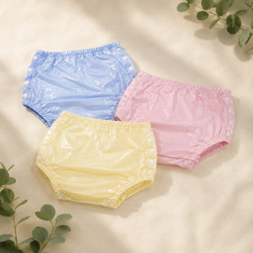 Soft Pastel Baby Bloomers – Reusable Waterproof Diaper Covers