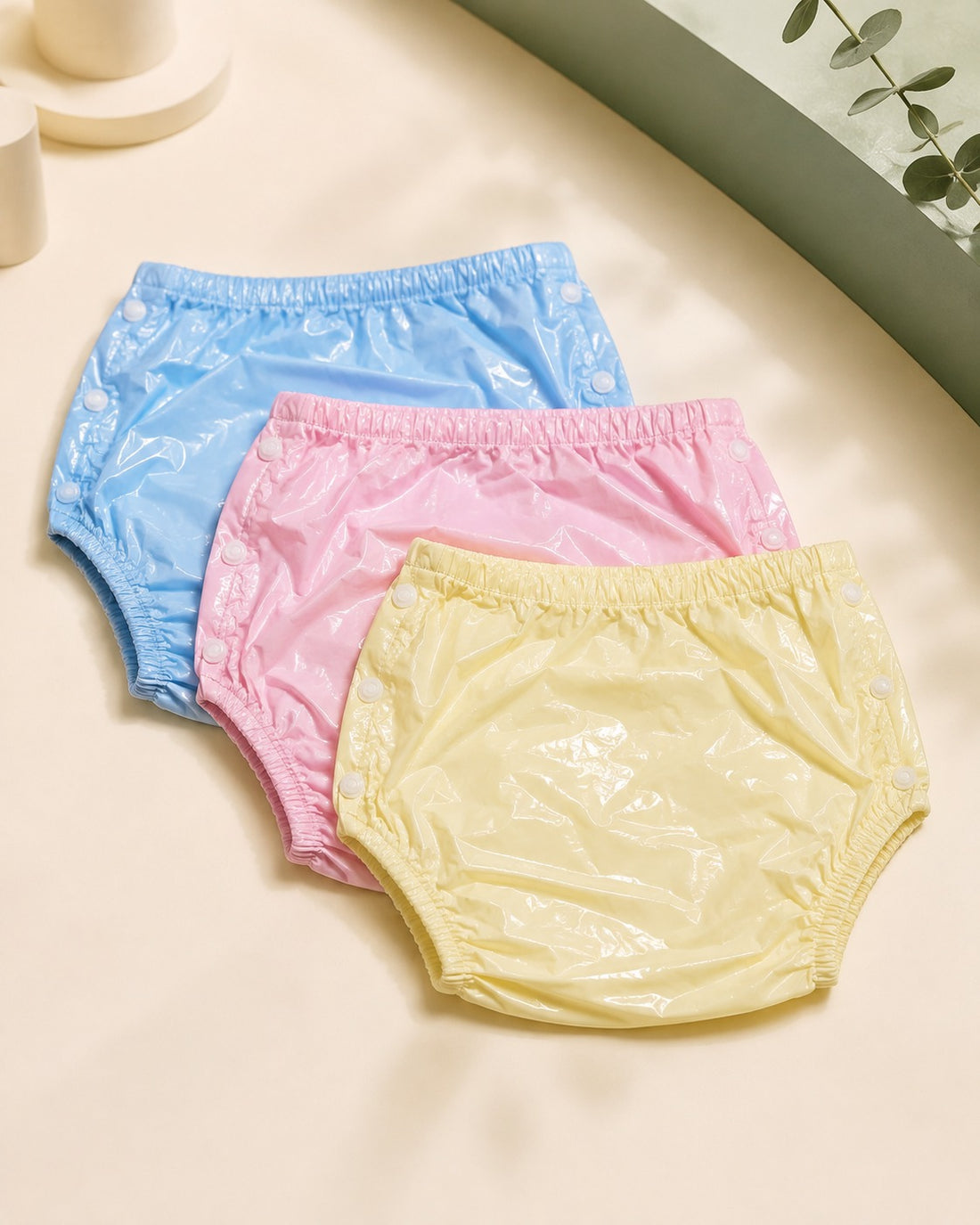 Soft Pastel Baby Bloomers – Reusable Waterproof Diaper Covers